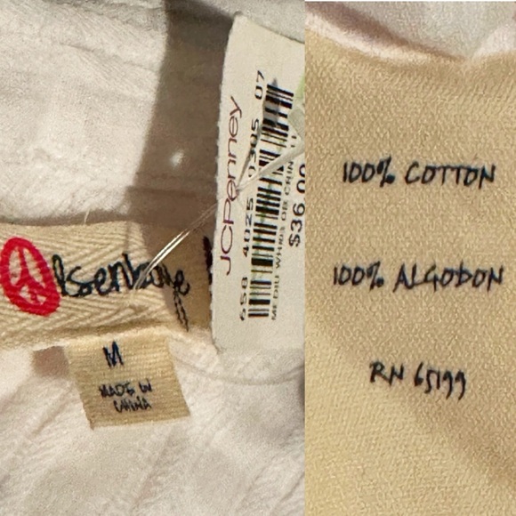 Olsenboye Button Up White Top Size Medium - Picture 8 of 8